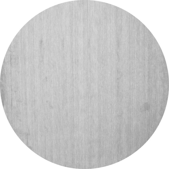 Ahgly Company Indoor Round Solid Gray Modern Area Rugs, 3' Round