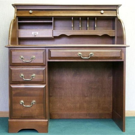 Haugen Single Pedestal Cherry Roll Top Desk Haugen Single Pedestal Cherry Roll Top Desk