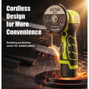Geevorks Angle Grinder Tool, 7000rpm Mini Electric Angle Grinding Tool with 2pcs 16.8V 2000mAh Batteries and Cutting Discs, Grinder Handheld Cutter for Metal Wood