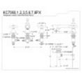 thumbnail image 5 of Kingston Brass KC7066PX Vintage 8 in. Widespread Bathroom Faucet, Polished Nickel, 5 of 5