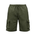 thumbnail image 4 of Axiiglly Cargo Shorts for Men Casual Loose Workout Shorts with Pockets Solid Color Summer Outdoor Shorts S-2XL, 4 of 5