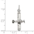 thumbnail image 4 of Sterling Silver Antiqued Airplane Charm QC7591, 4 of 5