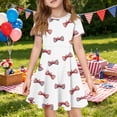 thumbnail image 2 of Grblisyd 4th of July Dresses for Girls USA Patriotic Short Sleeve Dress Star Striped Crew Neck A Line Dress Independence Day Outfit with Pockets 10-12y, 2 of 6