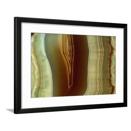 Polished Slice of Agate Framed  Print Wall Art  By Vaughan  