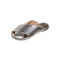 thumbnail image 2 of Samdudou Fashion Sandals for Women Metallic Snake Print Criss Cross Straps Open Toe Slip On Flats Chic Dressy Slides Daily Walking Shoes Evening Wear for Ladies, 2 of 9