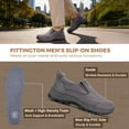 thumbnail image 5 of Fittington Mens Slip on Hiking Shoes Men's Walking Shoes Outdoor Trekking Loafer, Grey, 5 of 10