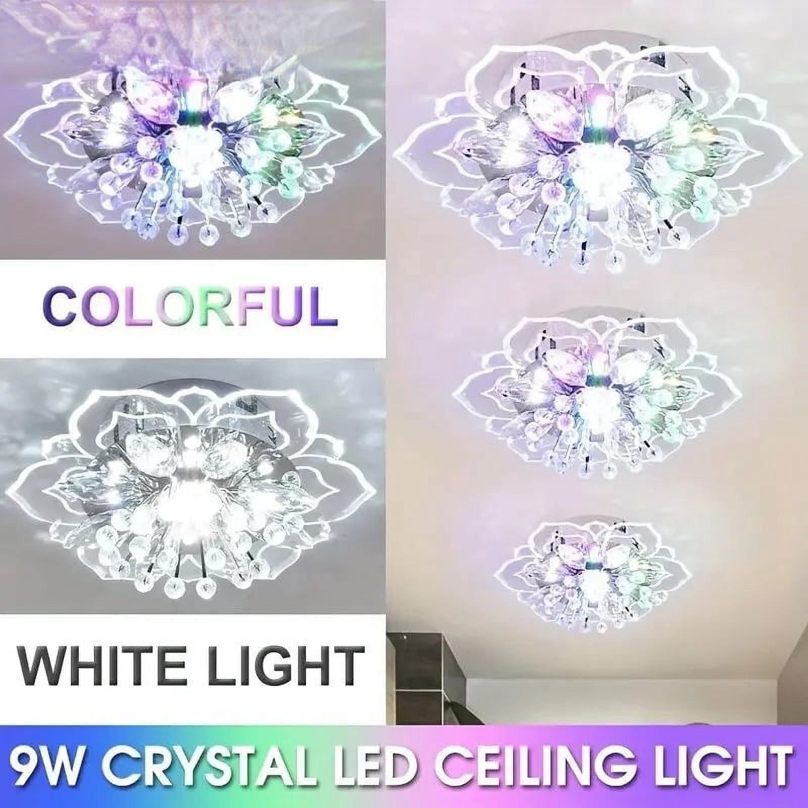 LED Ceiling Light Aisle Corridor Crystal Chandelier  Porch Pendant Lamp for Living Room Bedroom Indoor Lighting Decor