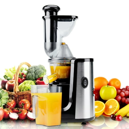 Juicer Hornbill Slow Masticating Juicer Cold Press Juicer Machine,Wide Mouth Whole Masticating Juicer with Juice Jug and Brush, Easy to Clean, Higher Nutrient Fruit Vegetable (Best Slow Press Juicer 2019)