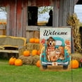thumbnail image 6 of Welcome Fall Dog Cat Decorative Garden Flag, Autumn Truck Golden Retriever Puppy Kitty Kitten Home Yard Outdoor Decor, Thanksgiving Pumpkin Farmhouse Small Outside Decoration Double Sided 12x18, 6 of 6