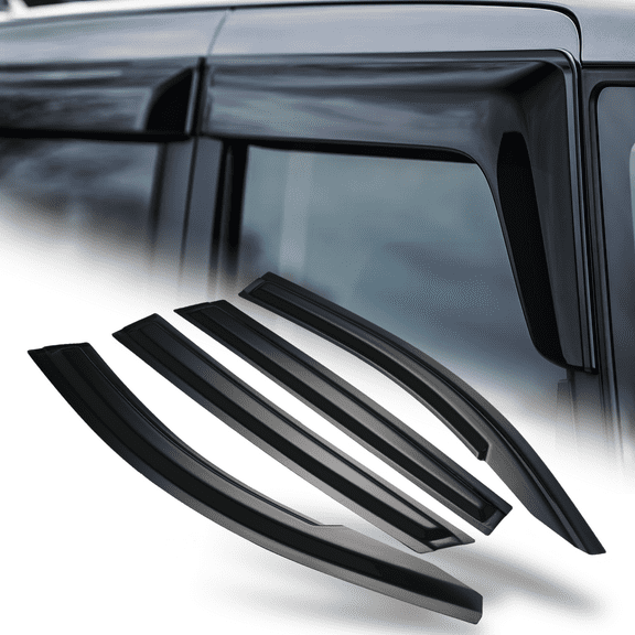 M-AUTO 4 Pcs Tape-On Window Visor Shade Smoke Vent Wind Deflector for 2019 2020 2021 2022 2023 Hyundai Santa FE