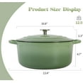 thumbnail image 2 of Enameled Cast Iron Dutch Oven Pot With Lid, 5.5 Quart, for Bread Baking, Cooking, Pistachio Green, 2 of 7