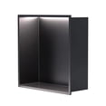 thumbnail image 2 of Nicho de ducha de aleación de aluminio, nicho de pared, nicho de baño, fácil de instalar, individual Negro, 2 of 9