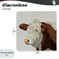 thumbnail image 4 of Stupell Industries Rustic Lodge Farm Friend Cow Portrait Canvas Art, 17 x 17, by Marcus Prime, 4 of 8