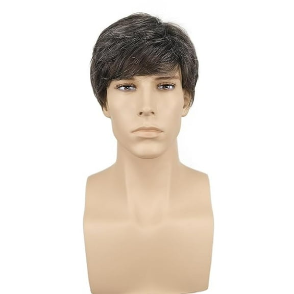 Lydell Mens Wig Short Hair Replacement Wig Men's Synthetic Hair Wig for Halloween Costumes Party Cosplay Use