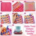 thumbnail image 6 of LANNEY Weaving Loom Kit for Kids and Adults, 7.3" Potholder Loom Kit with 224 Craft Loops in 8 Colors, Weaving Loom with Tool for DIY Potholders, Great Birthday Gifts, 6 of 8
