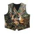 thumbnail image 4 of Garronmavis Deers Boys Outerwear Vests Versatile Camo Forest Sleevless Fall Winter Warm Outerwear with Pockets Fashion Sleeveless Slim Fit Vests Stylish Adjustable Back Strap Vest, 4 of 7
