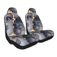 thumbnail image 3 of Car Seat Covers Are Protected From Dust And Spillage And Elastic Straps Are Easy To Install For Easy Car Suv Truck Delivery Dark Grey And White Gold Marble 1, 3 of 8