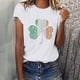 thumbnail image 1 of ICHUANYI Clearance Women Crewneck St. Patrick's Day Print T-shirts Fashion Comfortable Female Blouses Tops(White, L) ICHUANYI WER2023081113675, 1 of 6