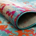 thumbnail image 5 of Rugs.com Azalea Collection Rug – 5 Ft Round Turquoise Medium Rug Perfect For Kitchens, Dining Rooms, 5 of 8