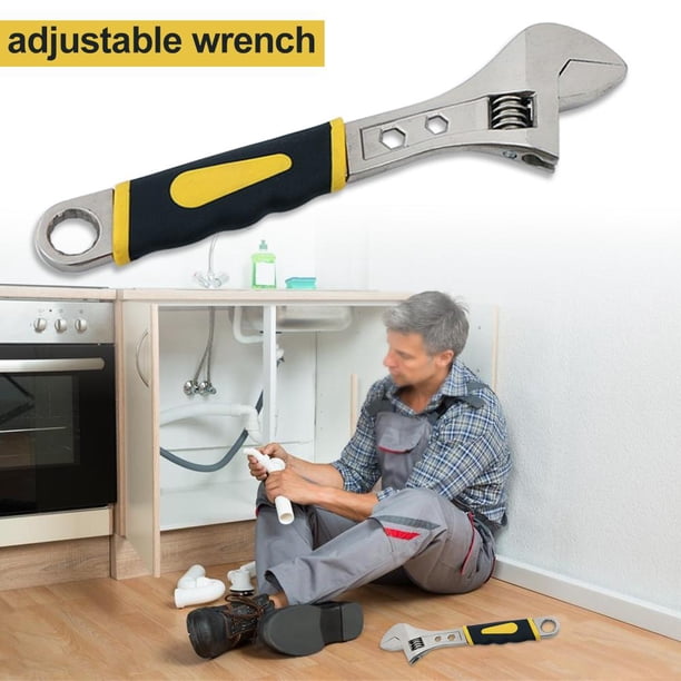Llave ajustable de acero inoxidable, llave inglesa universal, mini herramienta de mano (8 pulgadas) Likrtyny Piezas de repuesto para herramientas