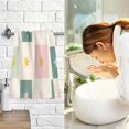 thumbnail image 7 of Yayeee 2 Pack Hand Towels for Bathroom 100% Cotton 16" x 28" Soft Absorbent Kitchen Towel, Beige Abstract, 7 of 7