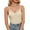 Beige, variant on Hfnxid Women Lace Y2K Tank Tops Sleeveless Spaghetti Strap Cami Crop Tops Summer Basic Going Out V Neck Streetwear