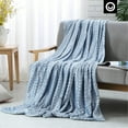 thumbnail image 3 of Cozy Tyme Bisa Weighted Blanket - 25 Pound Dot Velvet Cover 72"x 80" Light Blue, 3 of 10