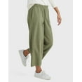 thumbnail image 2 of Hanes Originals Women's French Terry Wide Leg Cropped Pants Oregano Heather L, 2 of 10