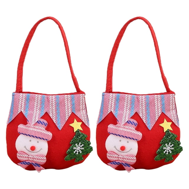 Bolso de hombro navideño para niños, totalizador lindo de Papá Noel y muñeco de nieve