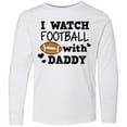 thumbnail image 3 of Inktastic I Watch Football with My Daddy Long Sleeve Youth T-Shirt, 3 of 5