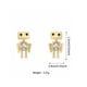 thumbnail image 4 of Aretes de robot dorados de oro laminado, 4 of 6