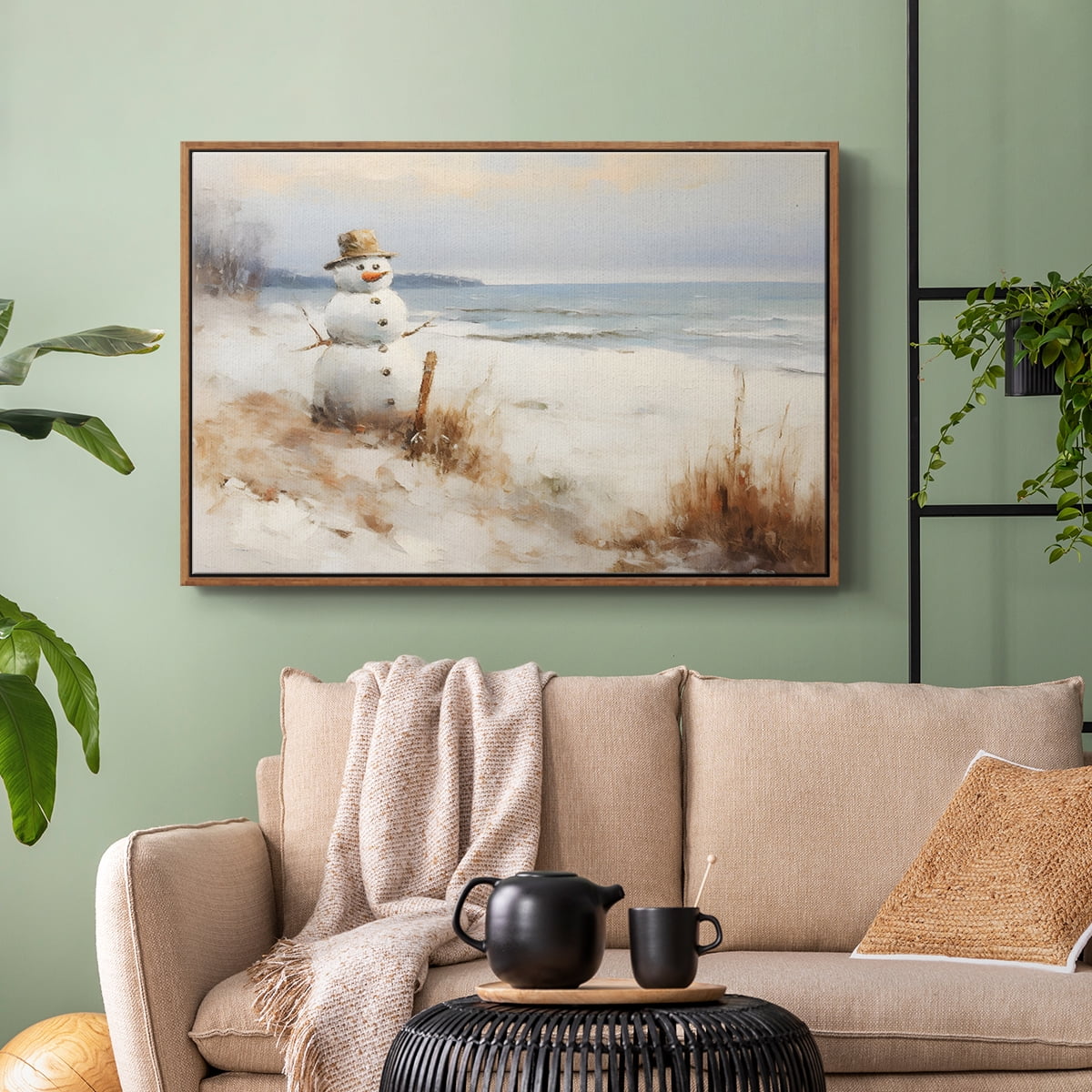 Vintage Landscape-CCXIX By Wexford Home Framed in Walnut Wood Gallery Wrapped Canvas 17 in. x 25 in.