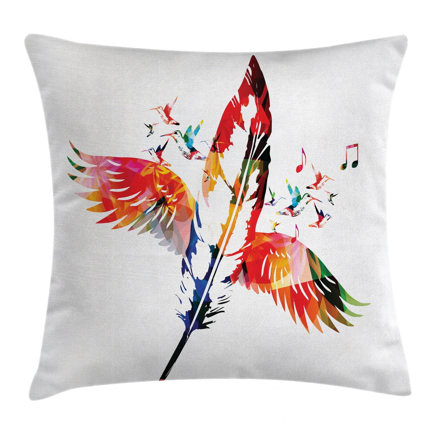 Feather House Decor Throw Pillow Cushion Cover, Imaginary Feather