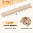 thumbnail image 2 of Uxcell Wooden Dowel Rod, Wood Dowels Unfinished Round Wood Sticks Precut Wooden Rods for Craft DIY Project Home Decor 200 x 30mm, 2 of 7
