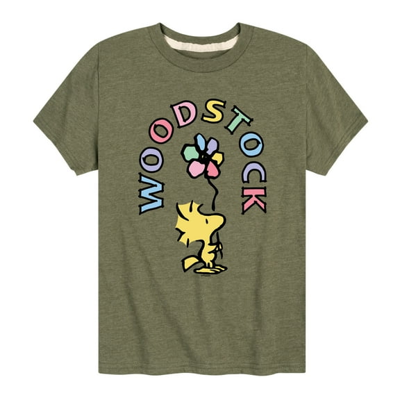 Peanuts - Woodstock Flower - Youth Short Sleeve Tee