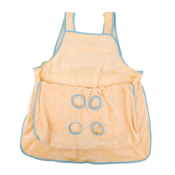 Delantal transportador para gatos, bolsa transportadora de compañía de felpa ajustable, saco de dormir para mascotas, saco de dormir para gatitos para pierna afuera amarilla