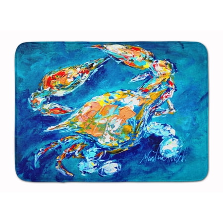 Carolines Treasures MW1153RUG By Chance Crab Machine Washable Memory Foam Mat 19 X 27 multicolor