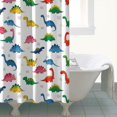 thumbnail image 4 of Colorful Dinosaur Assortment Pattern Shower Curtain 84"x72" ,Bathroom Decorative Shower Curtains Set with 12 Hooks,Modern Waterproof Washable Shower Curtain, 4 of 6
