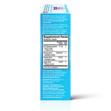 Digestive Advantage Intensive Bowel Support Probiotics For Women And Men, Digestive Enzymes For Gut Health, 32 Capsules