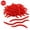 Red, variant on 50PC Lifelike Earthworm Soft Bait Flexible Plastic Fishing Worms Realistic Wiggling Texture For Bass Trout Catfish Pond Stream Fishing Trips And Tackle Kits