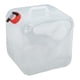 thumbnail image 1 of Bidón de agua plegable portátil de plástico, con tapa de rosca para viaje, cocina, 15 l., 1 of 14