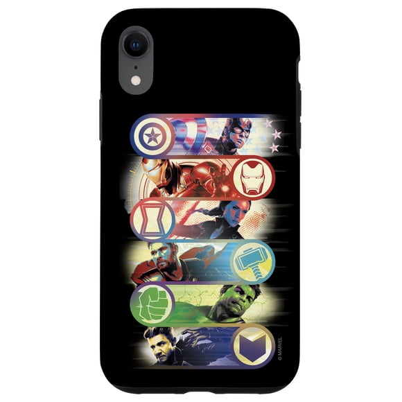 Funda de teléfono Marvel Avengers: Endgame Super Heroes Team Up para iPhone XR
