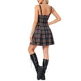 thumbnail image 3 of Vestido sin mangas de mujer con tirantes de cuadros y cremallera frontal XL rojo azul real, 3 of 6