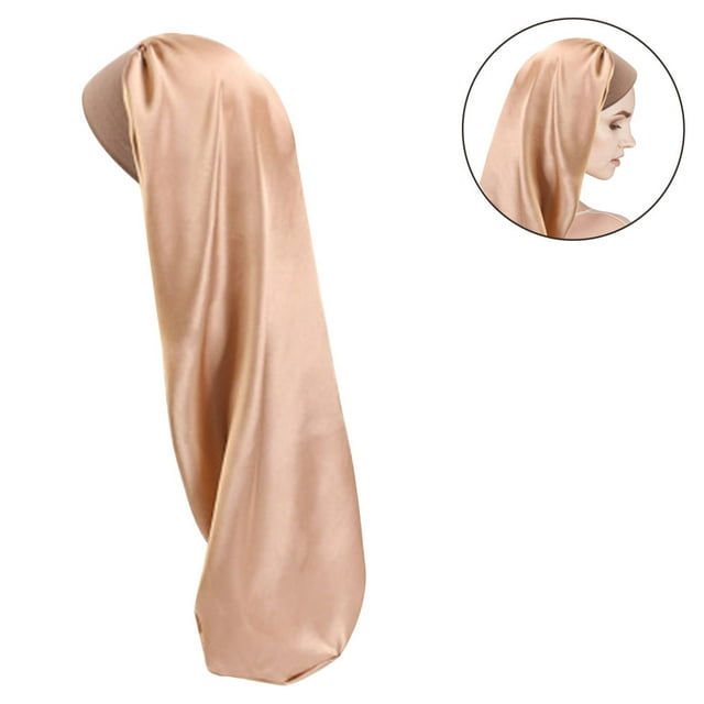 Autorización:Gorro largo de satén para dormir, gorro de pelo largo, gorro de dormir suelto con banda elástica suave para mujeres, rastas, pelo rizado Adepaton 2035137-3