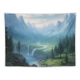 thumbnail image 5 of ONETECH Nature Mountain Tapestry,Green Forest Trees Nature Landscape Tapestry Wall Hanging for Dorm Living Room Bedroom Home Decor (40"x30"inch), 5 of 7
