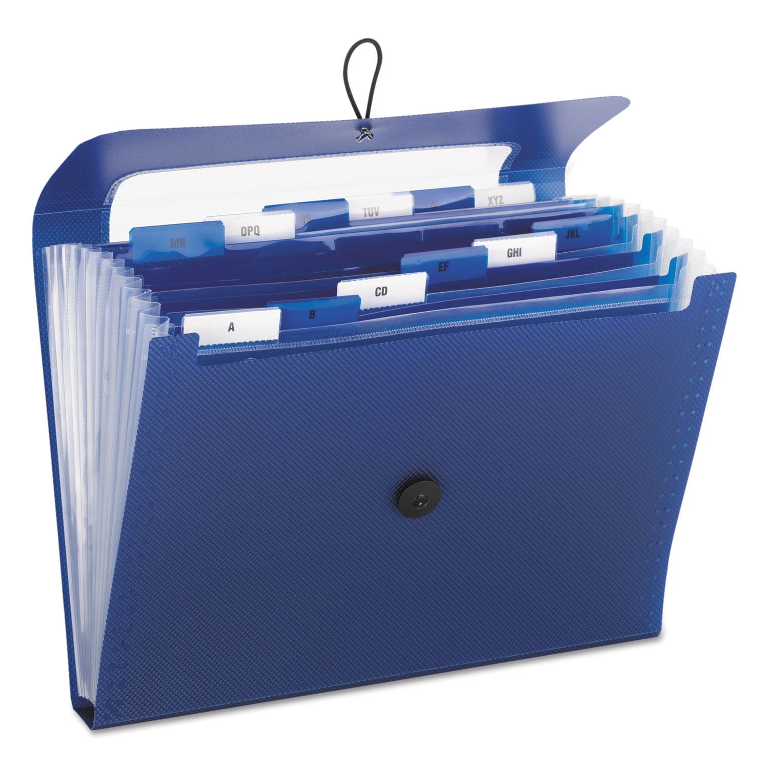 Smead Step Index Organizer 12 pockets w/Cord Navy Blue Letter (70902)
