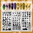 thumbnail image 3 of Juego de 3 placas para estampar uñas con diseños de animales salvajes: plantillas para uñas con temática de bosque, lobo, oso y ciervo. Incluye estampador y raspador., 3 of 7
