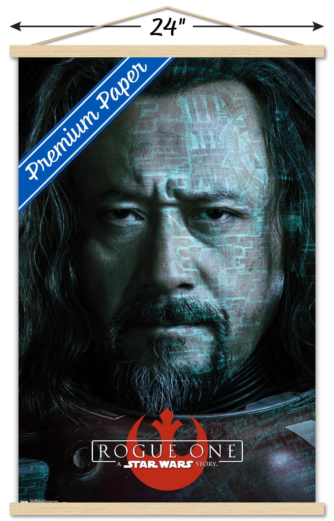 Star Wars: Rogue One - Baze Wall Poster with Wooden Magnetic Frame, 22.375" x 34"