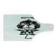 thumbnail image 1 of Gorilla Cutting Board, Illustration of a Creative Angelic Monkey with Wings Furry Grumpy Creature, Decorative Tempered Glass Cutting and Serving Board, in 3 Sizes, by Ambesonne, 1 of 2