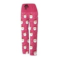 thumbnail image 6 of Antqov Womens Pajama Pants, Christmas Print Drawstring Fashionable Straight Pants, Home Festive Gatherings Comfortable Casual Pants, 6 of 6
